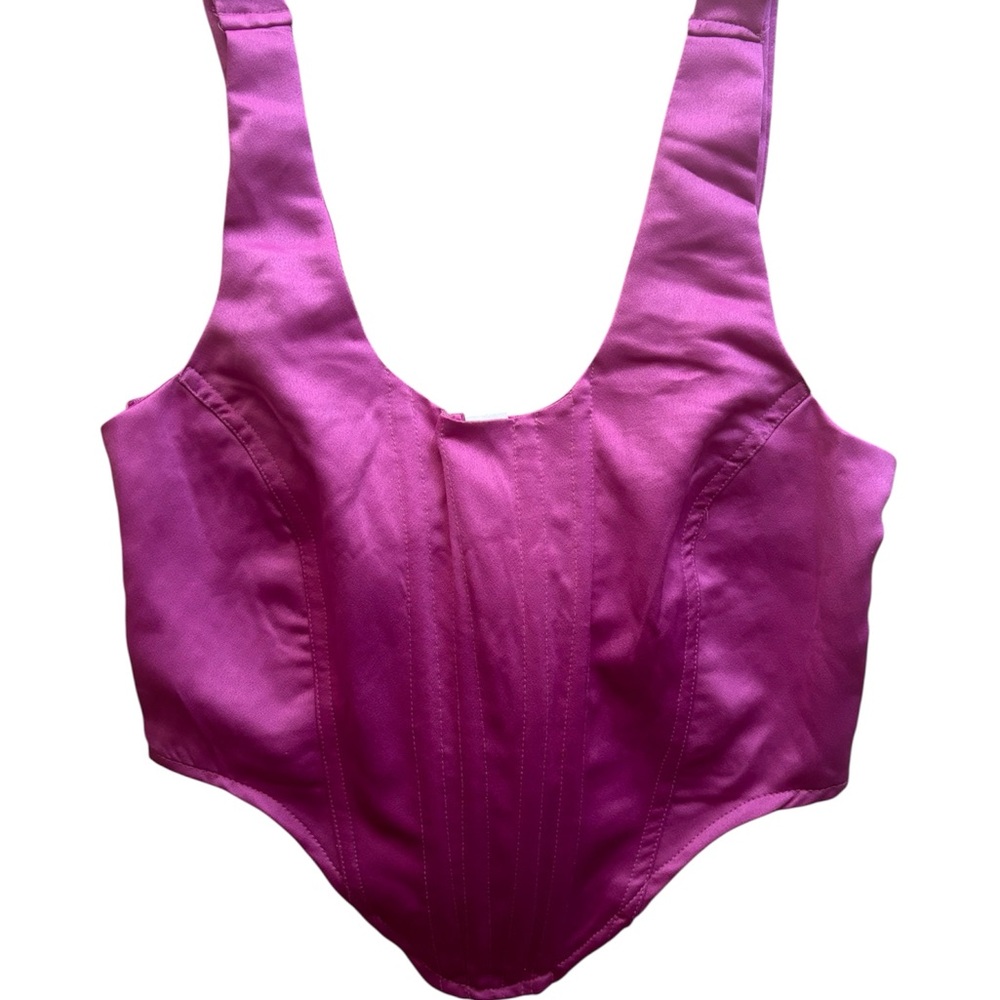 Elegant Fuchsia Crop Top